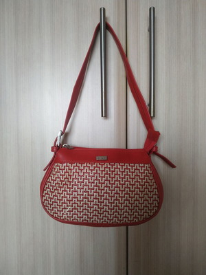 Estel shoulder bag used, red and white