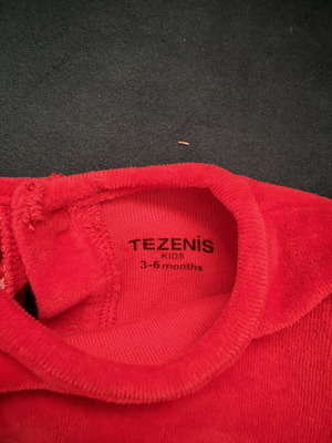 Tezenis Kids Christmas baby romper 3-6 months, red