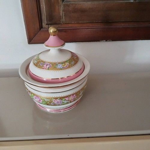 Handmade Italian fondantière used, ceramic porcelain