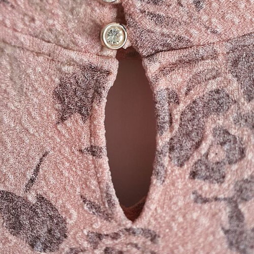 Romantic dress with flowers new, size S, pink-powder color