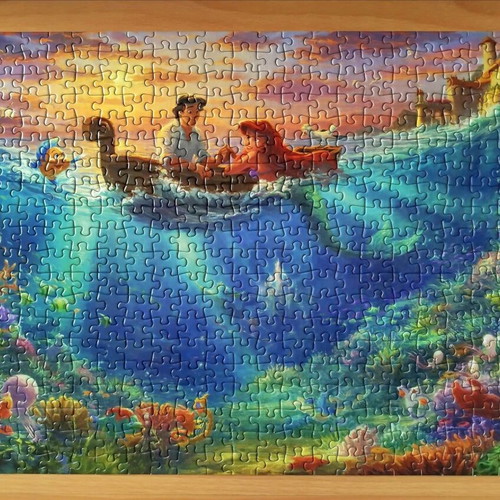 Disney puzzle 500 pieces The Little Mermaid like new, Thomas Kinkade
