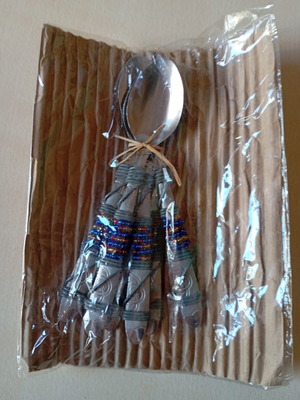 Handmade spoons set of 6 with beads new