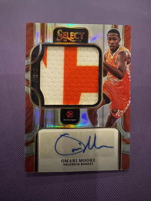 Omari Moore 2025-26 Select EuroLeague Prime Selections Patch Auto, like new