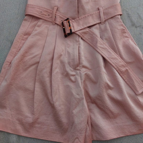 Mango Suit pink high-waisted shorts with belt like new