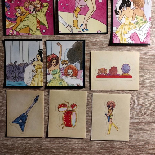 Barbie Rock Star 1986 stickers and packs used, Panini