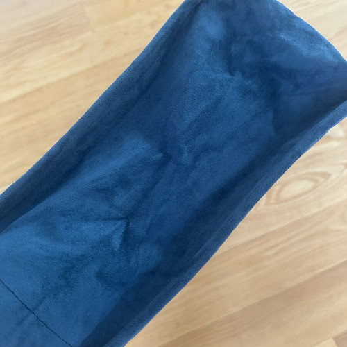 Velvet extra large tote bag, blue