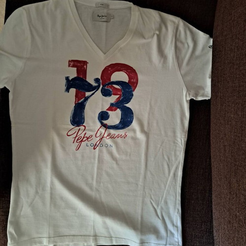 T-Shirt Pepe Jeans slim fit μέγεθος Large σαν καινούργιο, άσπρο