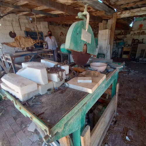 Table cutters used, fireplace workshop equipment