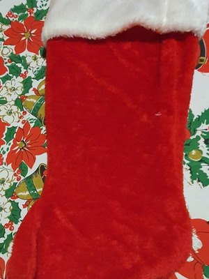 Christmas stocking red new 45x23cm
