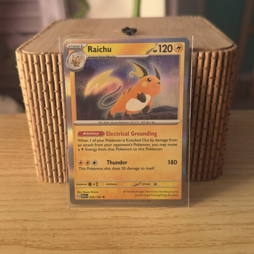 Raichu Pokemon card in excellent condition