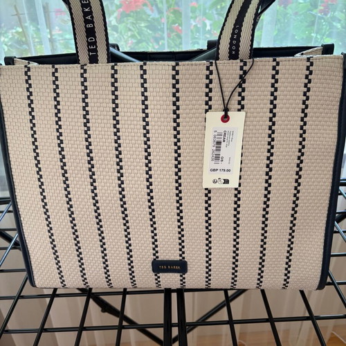 Ted Baker shoulder bag new, white and blue, large compartment
