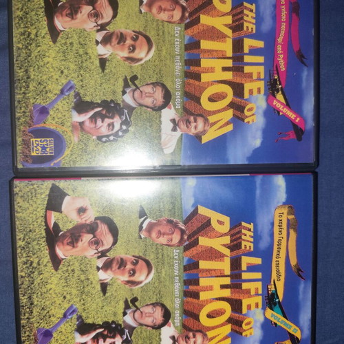 The Life of Python DVD volumes 1 & 2 used with Greek subtitles