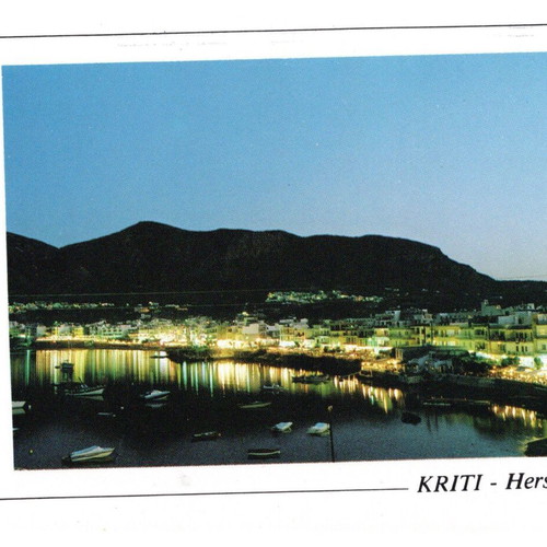 Collectible postcards used, pack of 9, Crete 1970-80