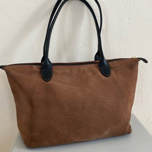 Longchamp shoulder bag used vintage brown leather