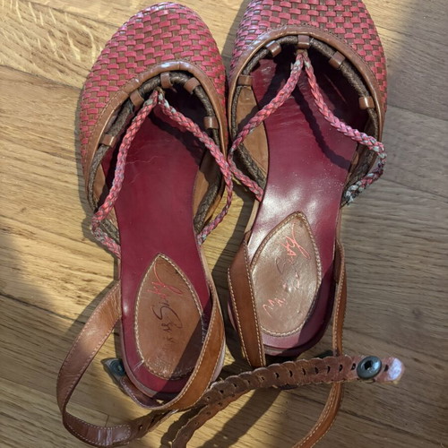 Miss Sixty leather sandals used, size 39, red