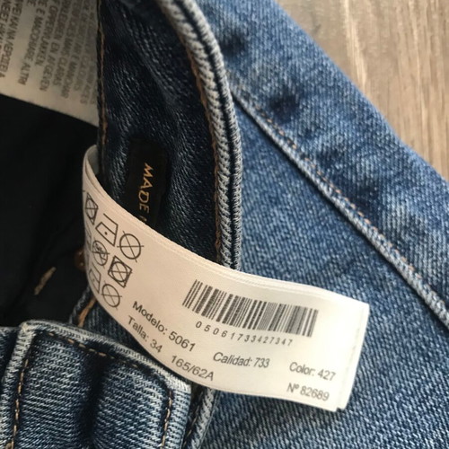 Massimo Dutti High Waisted Mom Jeans Size 34 XS Like New, Blue