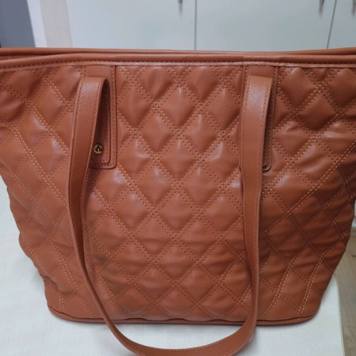 Nora's Quilted Shoulder Bag Light Brown Like New