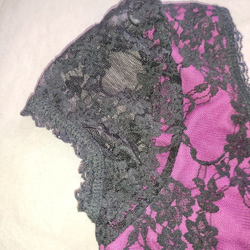 Vintage Frederick's of Hollywood lace overlay top like new