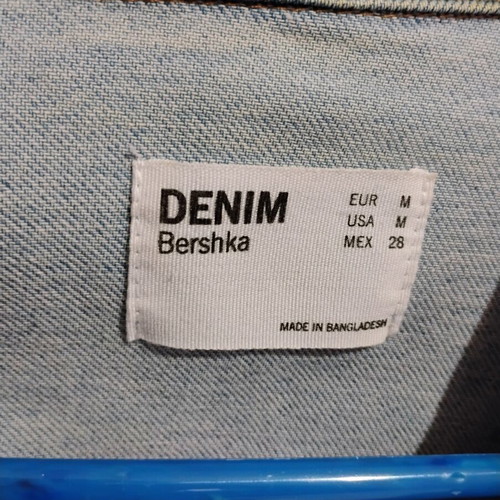 Bershka Light Blue Denim Jacket Size M Like New
