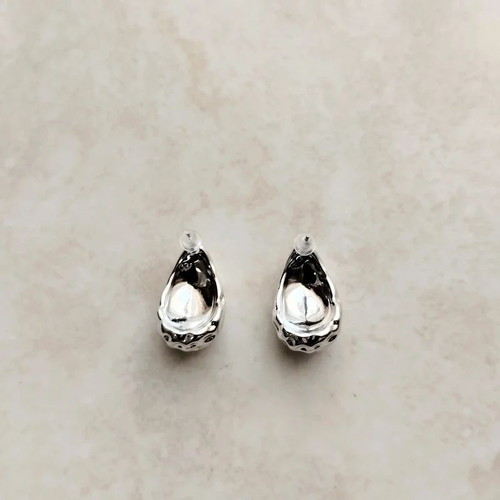 Zara silver drop chunky statement earrings like new