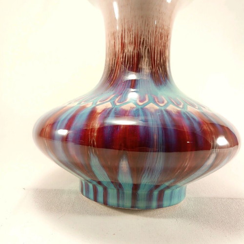 Porcelain vase handmade Ox Blood Sang De Boeuf Langyao Hong Flambe made to order