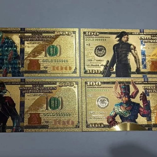 Batman commemorative gold-colored banknotes pack of 9 new