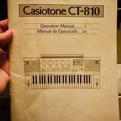Casio Casiotone CT-810 Vintage Keyboard like new, full set