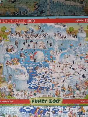 Heye Funky Zoo 1000-piece puzzle used