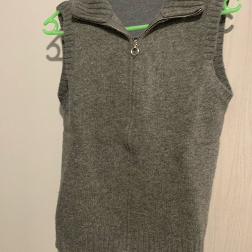 Sisley Sleeveless Wool Vest Grey Like New, Men's Size M