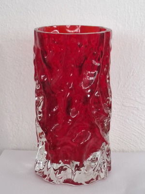 Red lava vase used