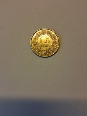 Swiss franc 1 Fr. 1988 used coin
