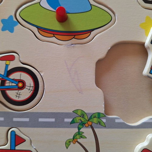 Wooden puzzles set of 4 used with fishing magnets
