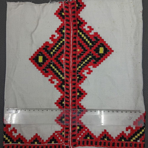 Collectible traditional fabric with embroidered pattern No 114 used