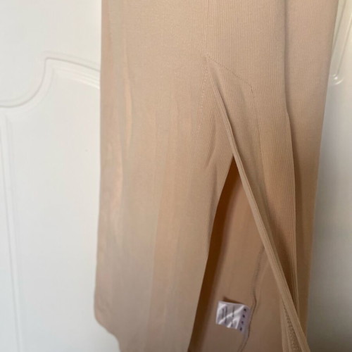 KRVN maxi slim dress like new, beige, size M-L