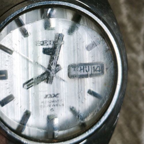 Seiko 5 Dx Automatic 1974 watch used, men's silver