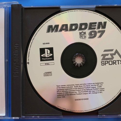 Madden 97 PlayStation 1 used, no manual, black version