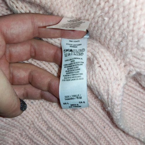 Juicy Couture pink cardigan used, size large, with beads