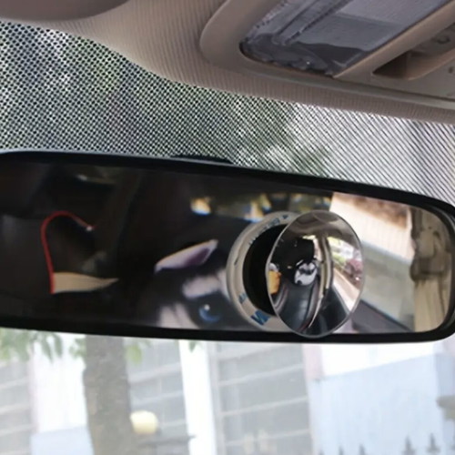 Car auxiliary mirror curved, anti-glare, adjustable, new, set of 2