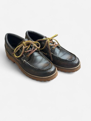 Brown Pull & Bear moccasins like new with laces and chunky sole
