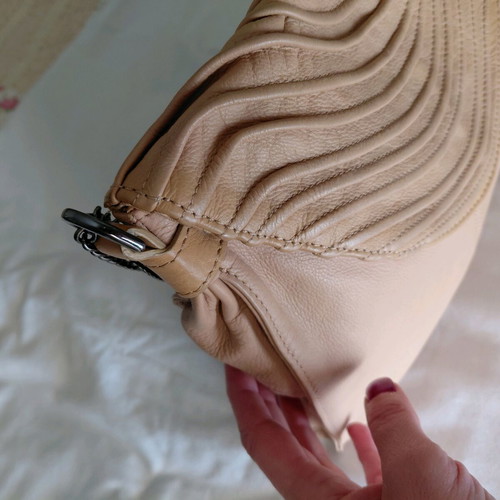 Zara leather shoulder bag like new, beige
