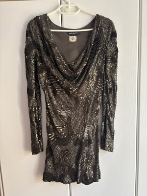 Anti Blue fitted short sequin dress like new, green, size S