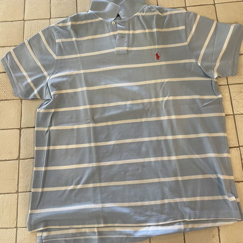 Polo Ralph Lauren shirt used, blue and white, size XXL
