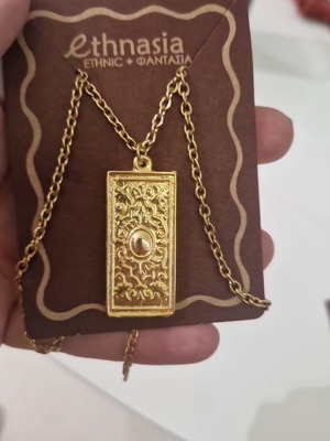 El Verano Necklace new, gold plated vintage Arabic style