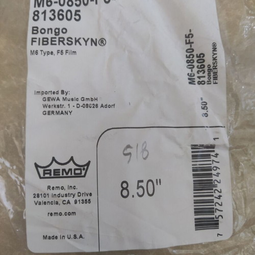 Remo Fiberskyn Drumhead for Bongo 8.5" New
