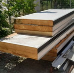 Sandwich panels used, 12cm thickness, polyurethane insulation, white metal
