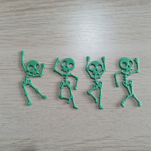 Skeletons green color foam design new, set of 4 pieces