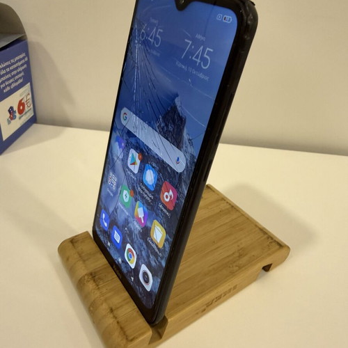 Xiaomi Redmi 8 smartphone used with cracked screen and damages