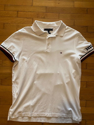 Tommy Hilfiger λευκό πόλο t-shirt M