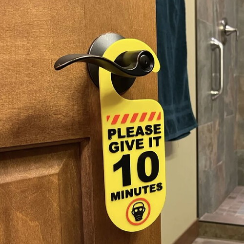 Do Not Disturb Door Hanger with Time Selection for Bathroom