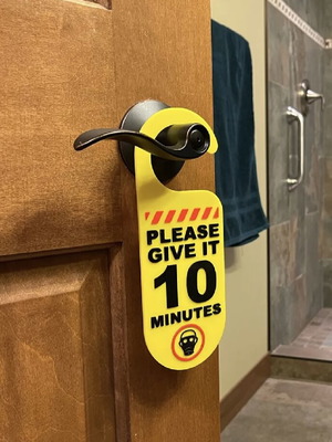 Do Not Disturb Door Hanger with Time Selection for Bathroom